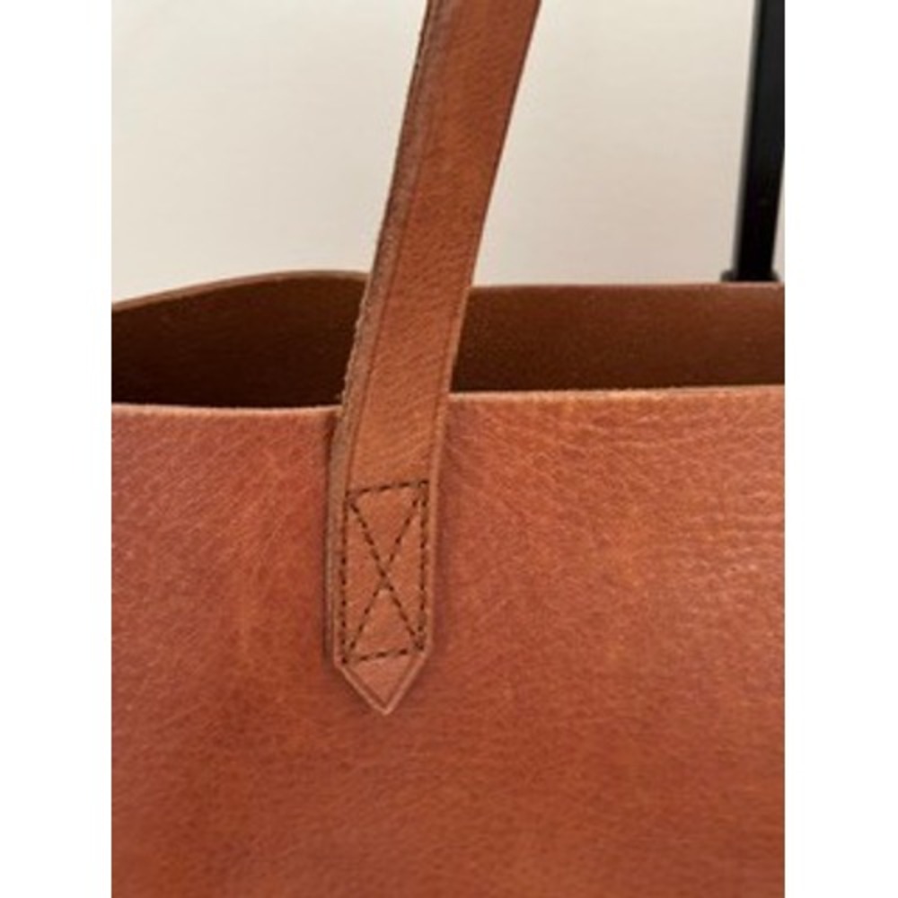 Madewell Transport Tote Bag English Saddle Brown Leather Shoulder Bag - Picture 2 of 14